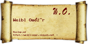 Weibl Omár névjegykártya